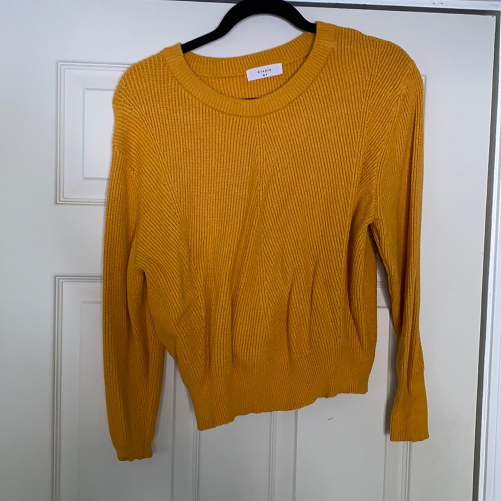 Crew Neck Rib Knit Sweater